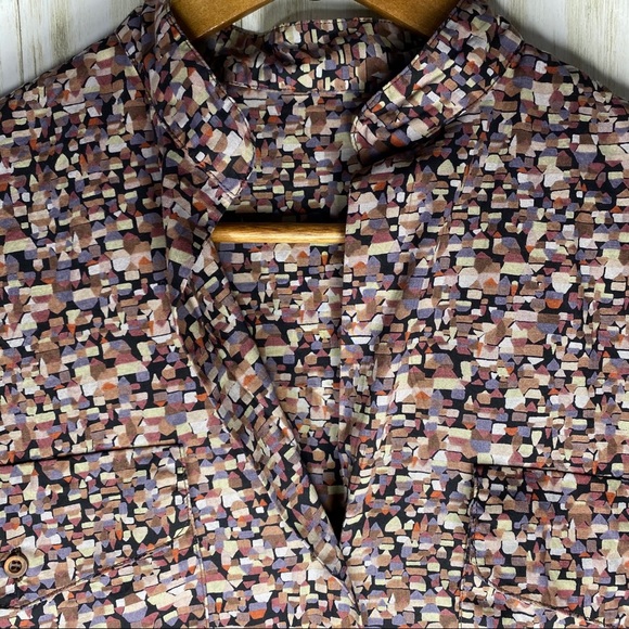 Vintage Confetti print Button front day dress - Picture 5 of 16